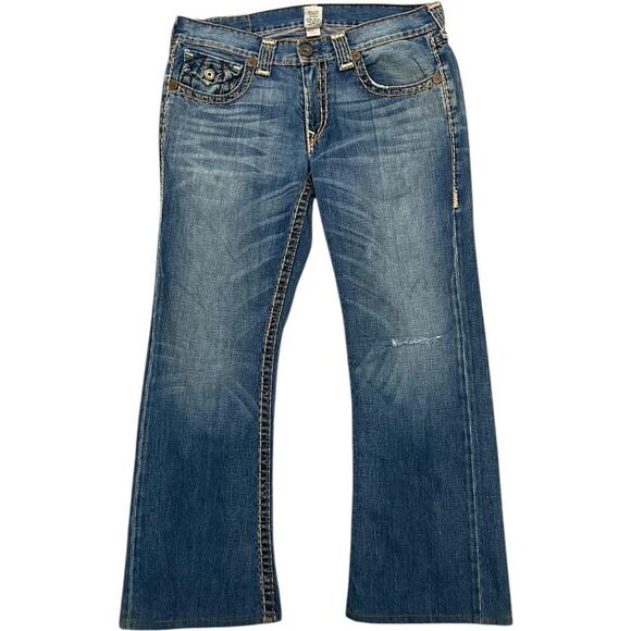 True Religion Billy Super T Big Horseshoe Bootcut Y2K Jeans - Picture 3 of 8